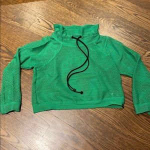 Koral mesh crop long sleeve shirt